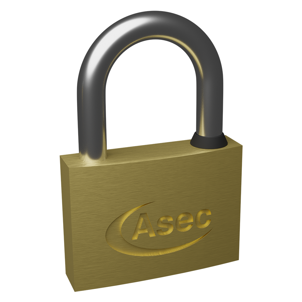 ASEC KA Open Shackle Brass Padlock 60mm Keyed Alike `H`