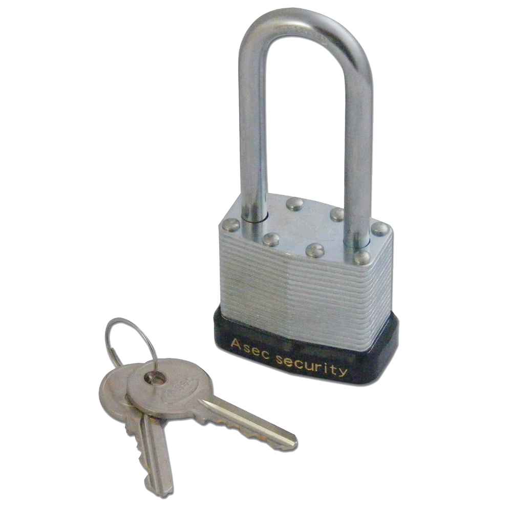 ASEC 787 & 797 Open Shackle Laminated Padlock 40mm Keyed To Differ Long Shackle Pro