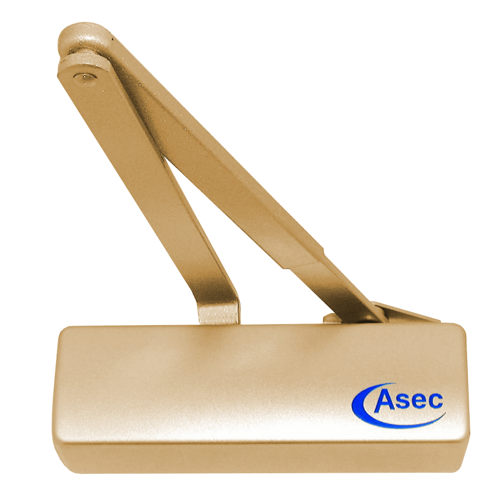 ASEC Classic Size 3-4 Overhead Door Closer Polished Brass
