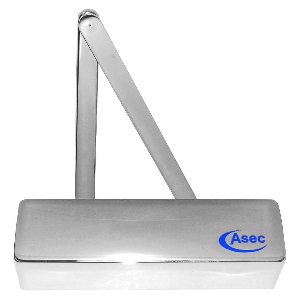 ASEC Size 3-5 Overhead Door Closer Satin Stainless Steel