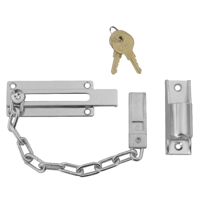 ASEC Locking Door Chain KD Pro - Chrome Plated