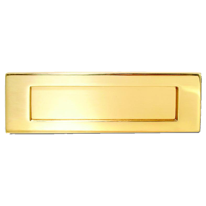 ASEC Victorian Letter Plate 254mm Pro - Polished Brass
