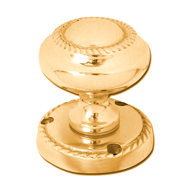 ASEC Georgian Mortice Knobs Pro - Polished Brass