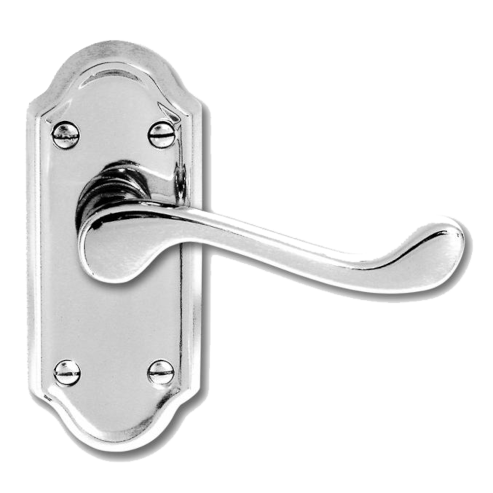 ASEC Ashstead Plate Mounted Lever Furniture Short Plate Lever Latch Pro - Chrome Plated