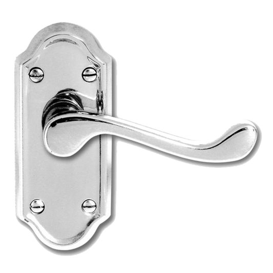 ASEC Ashstead Plate Mounted Lever Furniture Short Plate Lever Latch Pro - Chrome Plated