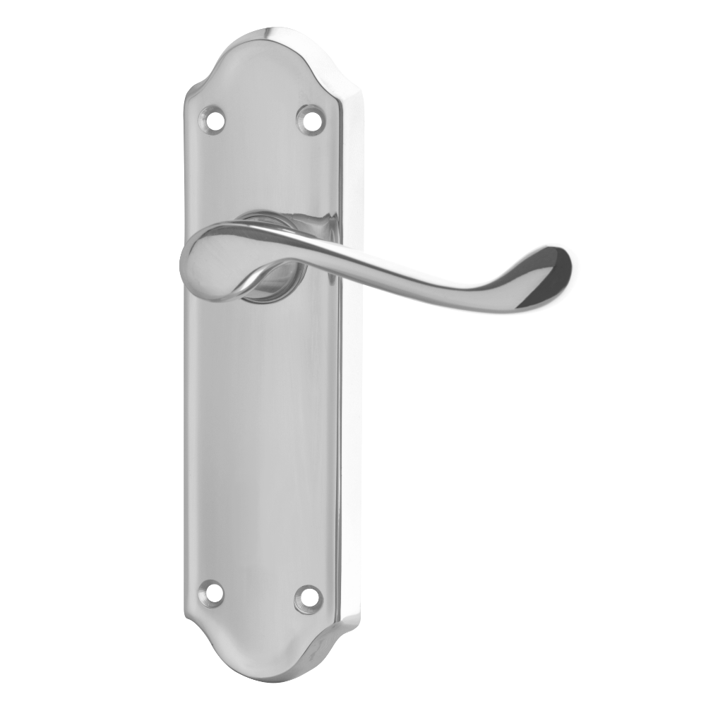 ASEC Ashstead Plate Mounted Lever Furniture Long Plate Lever Latch Pro - Chrome Plated