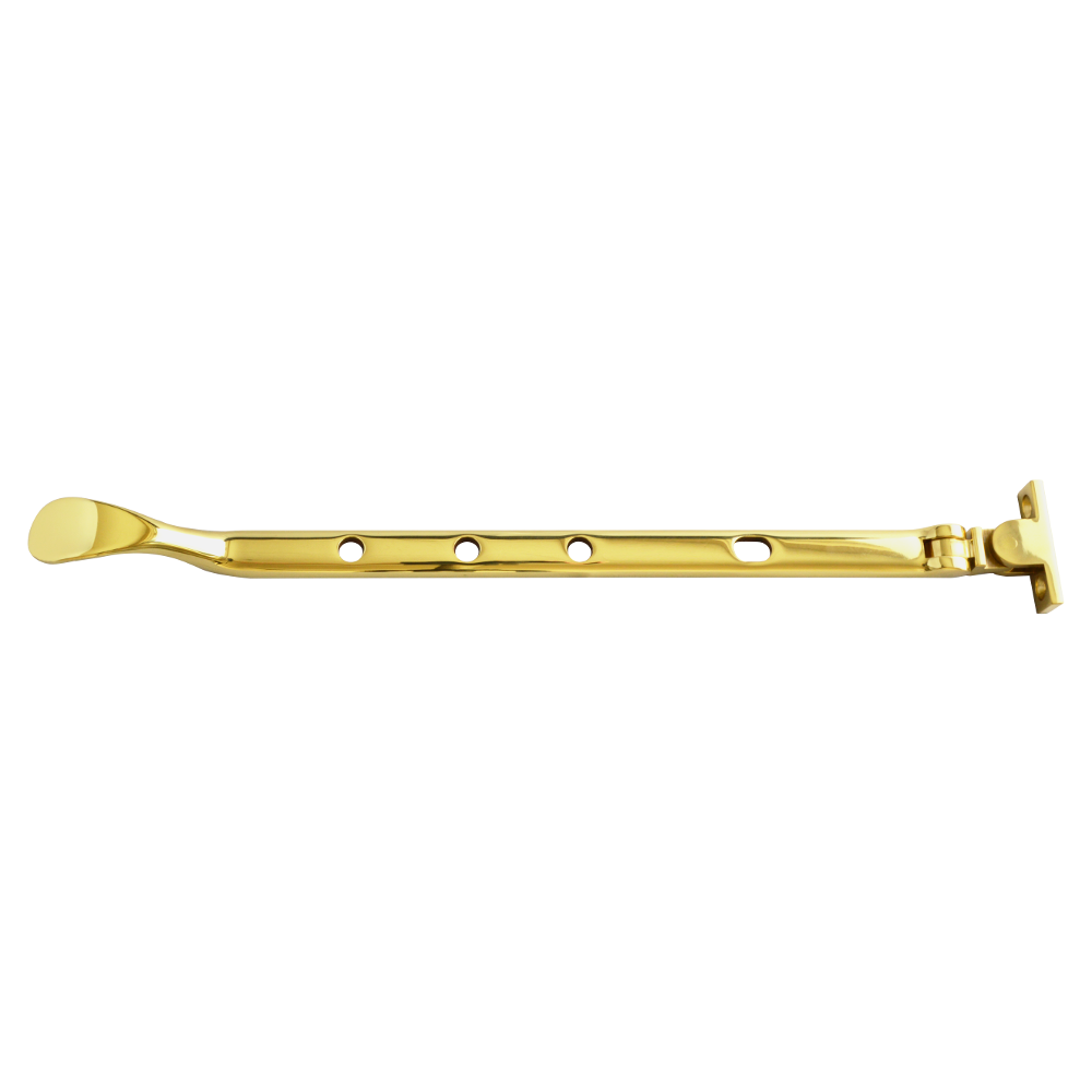 ASEC Victorian Casement Stay 305mm - Polished Brass