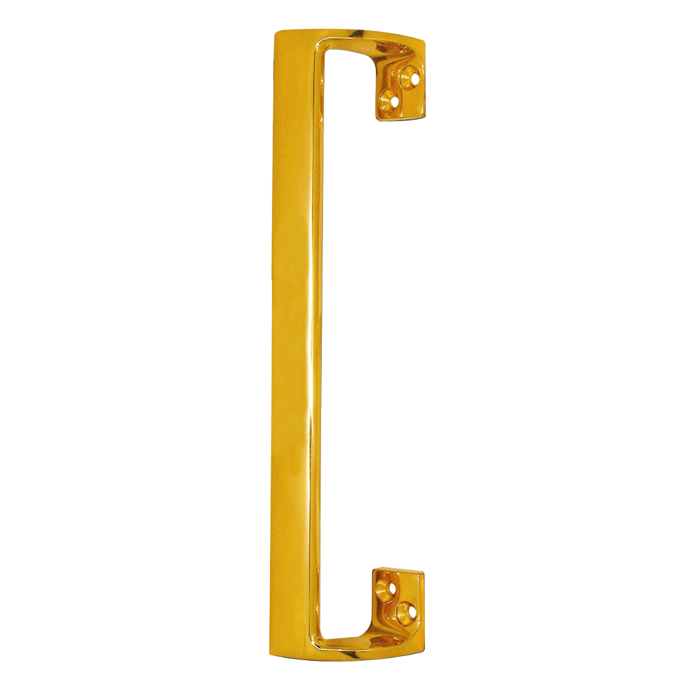 ASEC Front Fix Cranked Pull Handle 300mm - Polished Brass