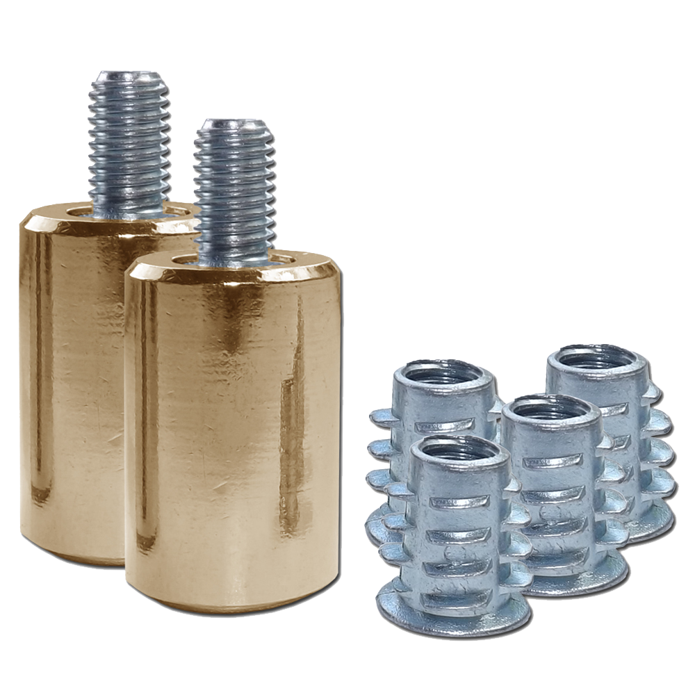 ASEC Sash Window Stop Pair - Polished Brass