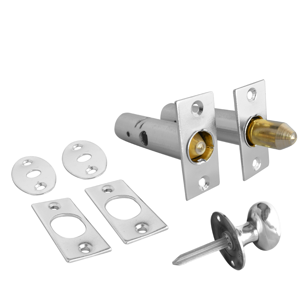 ASEC Door Security Rack Bolt & Turn 60mm Pro - Chrome Plated
