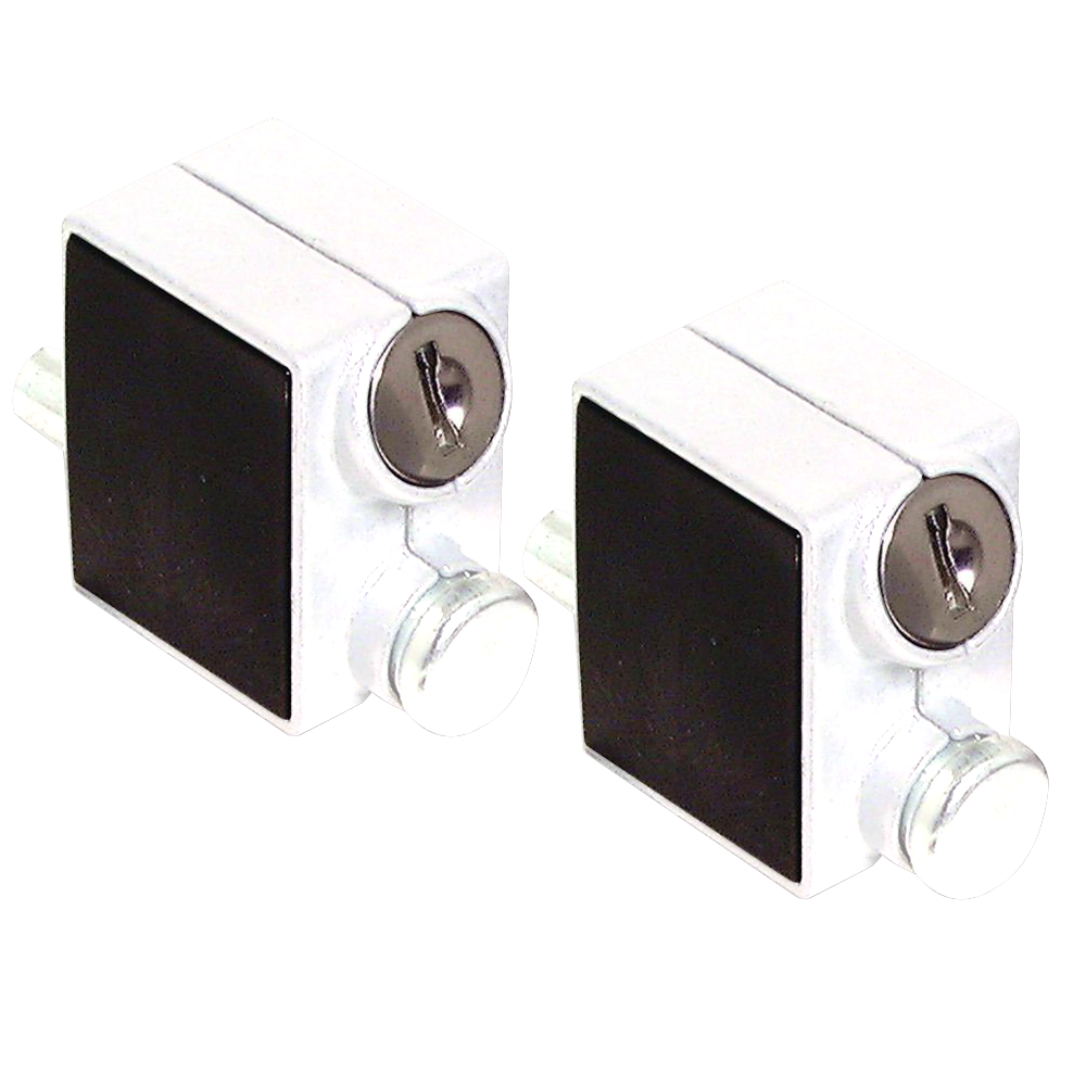 ASEC Patio Lock Keyed Alike Pair Pro - White