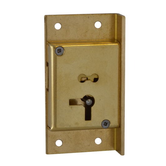 ASEC 61 4 Lever Cut Cupboard Lock 64mm Keyed To Differ Right Handed Pro - Satin Brass