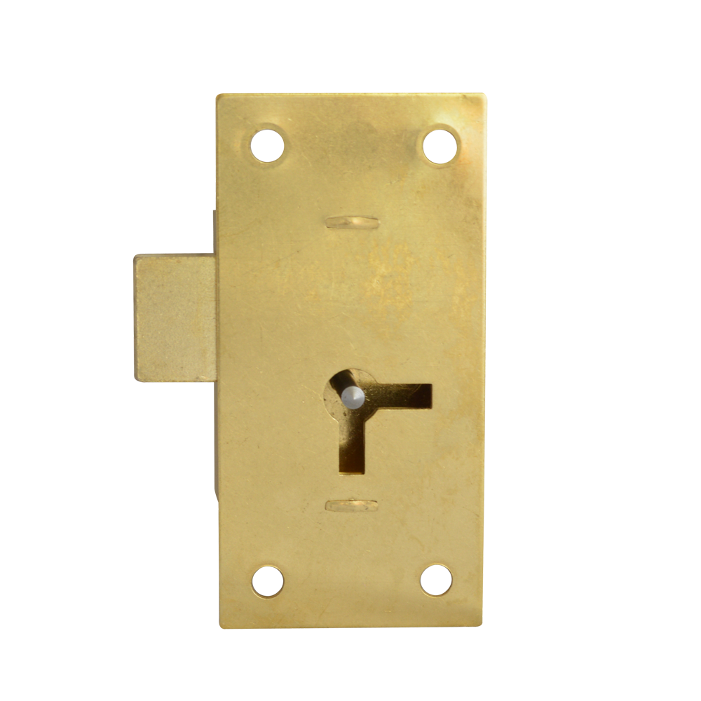 ASEC 100 1 Lever Straight Cupboard Lock 64mm Keyed Alike Pro - Satin Brass