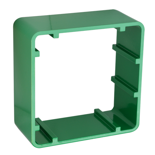 ASEC 38mm 1 Gang Surface Housing Green