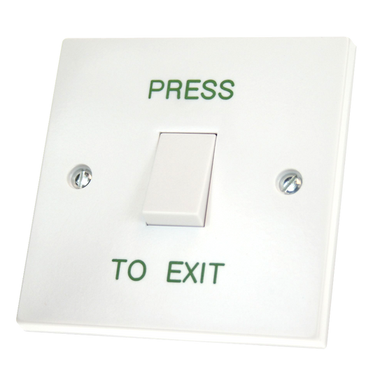 ASEC White Momentary 1 Gang Exit Switch - White