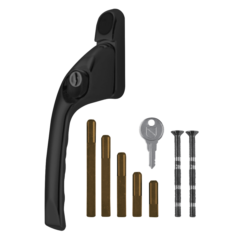 CHAMELEON Adaptable Multi Spindle Offset Window Espag Handle Left Handed - Black