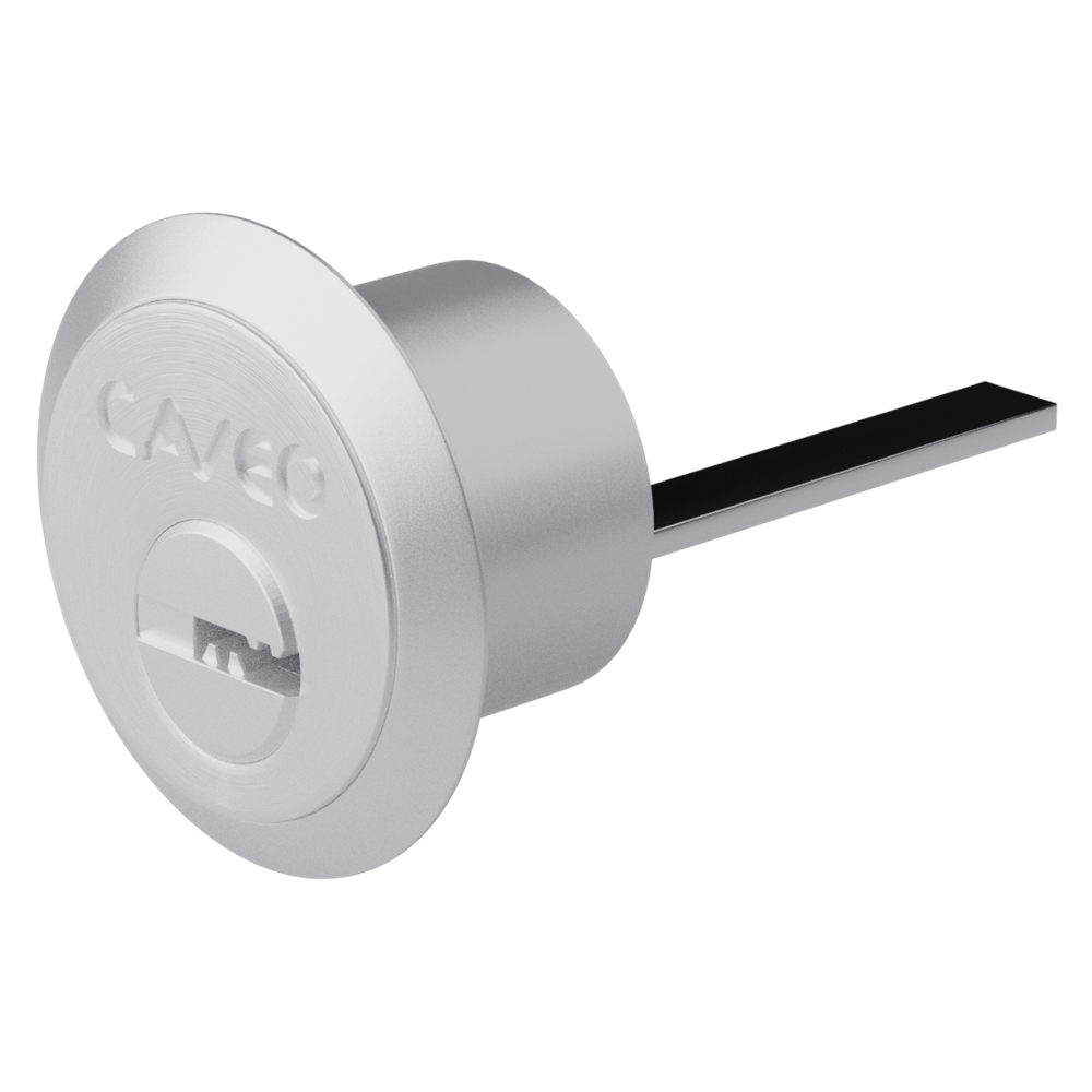 CAVEO Dimple Rim Cylinder Keyed To Differ - Nickel Plated