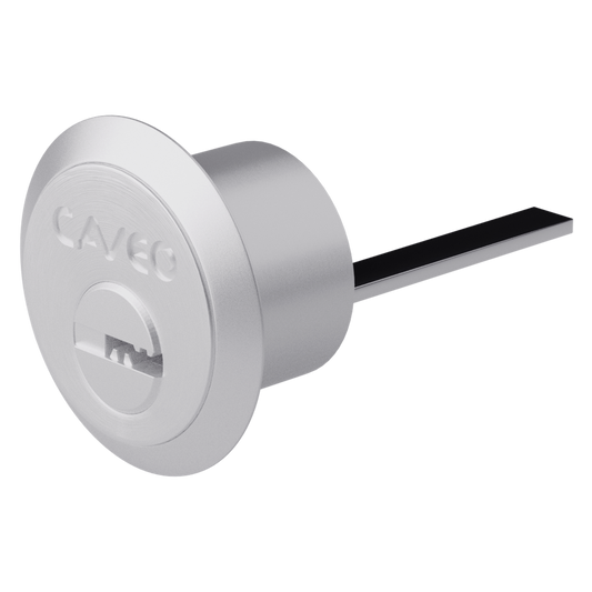 CAVEO Dimple Rim Cylinder Keyed To Differ - Nickel Plated