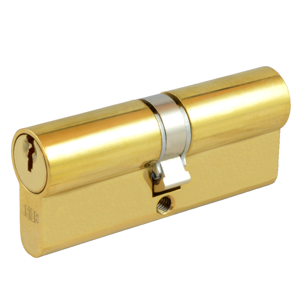 UNION 2X18 Euro Double Cylinder 65mm 32.5/32.5 27.5/10/27.5 Keyed Alike `WVL482` PL - Polished Lacquered Brass