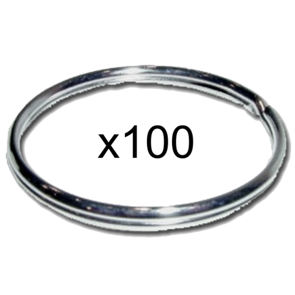 ALDRIDGE Split Rings 50mm 100 Rings - Chrome Plated