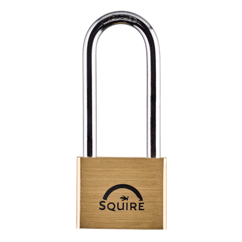 SQUIRE Lion Range Brass Long Shackle Padlocks 50mm Keyed To Differ Pro - Brass