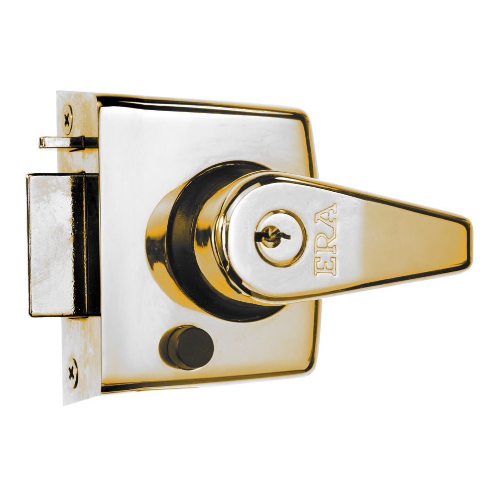 ERA 183 & 193 Deadlocking Nightlatch 40mm With Brass Cylinder - Polished Brass