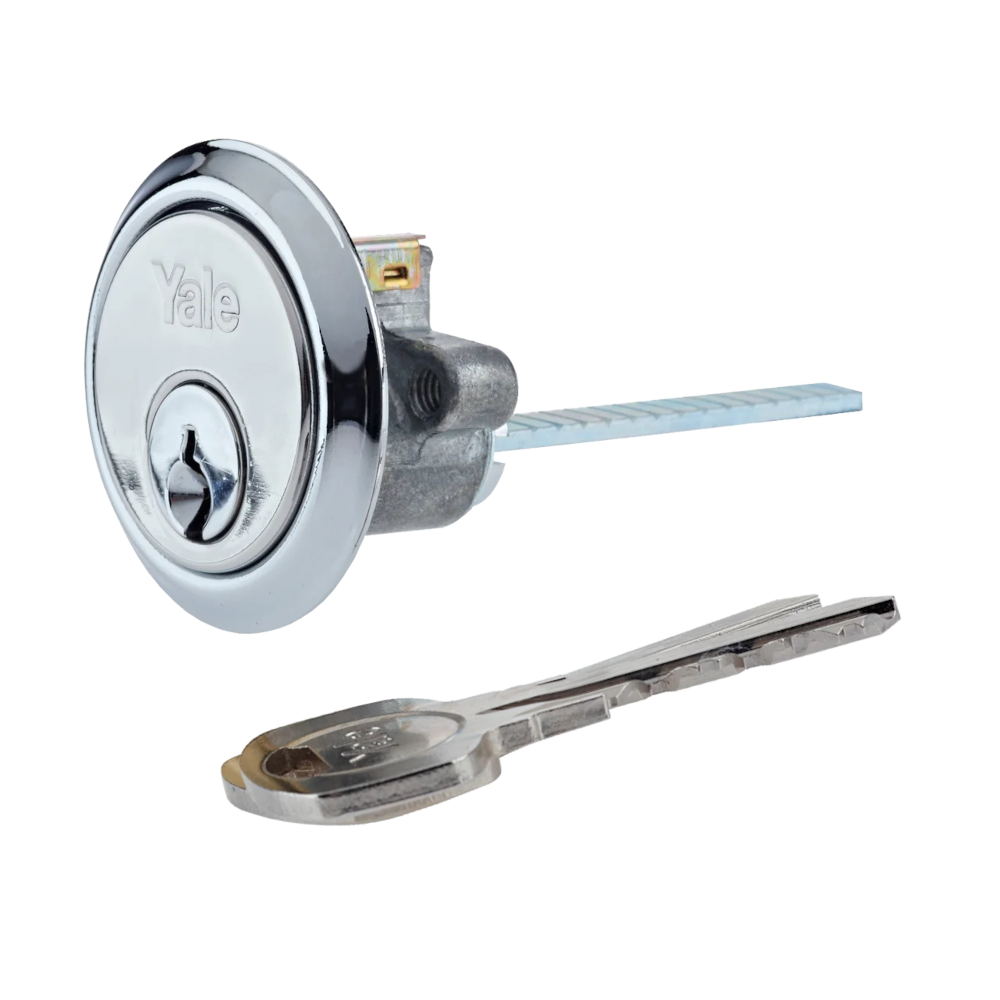 YALE 1109 Rim Cylinder Keyed To Differ - Chrome Plated