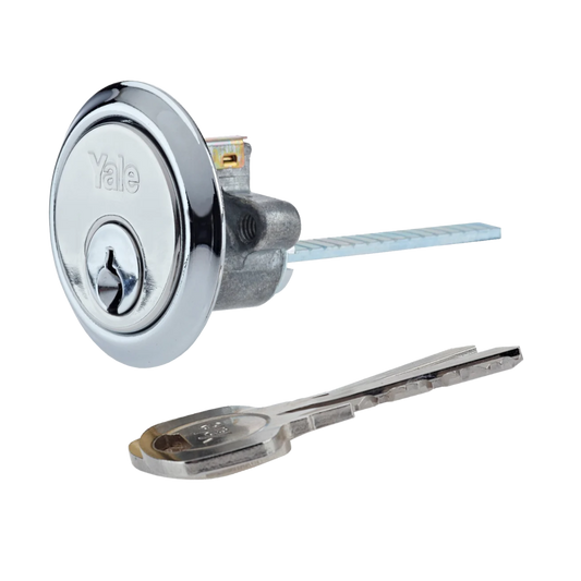 YALE 1109 Rim Cylinder Keyed To Differ - Chrome Plated