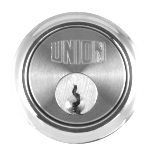 UNION 1X1 Rim Cylinder Keyed To Differ - Chrome Plated