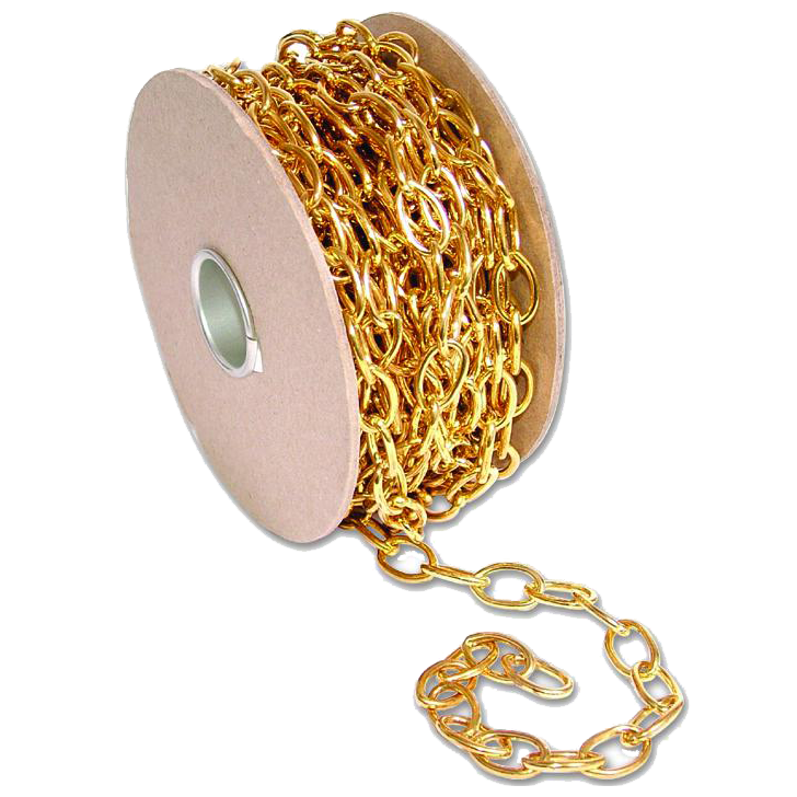 ENGLISH CHAIN 331 Brass Oval Chain 16mm - Polished Brass