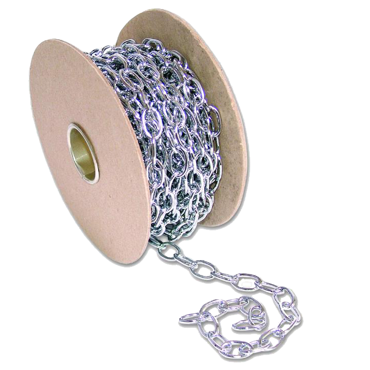 ENGLISH CHAIN 331 Brass Oval Chain 12mm - Chrome Plated