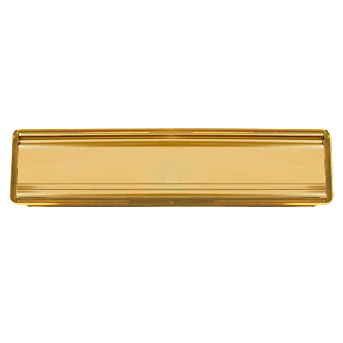 Aluminium Letter Box - 305mm Wide 300mm Gold - Polished Gold