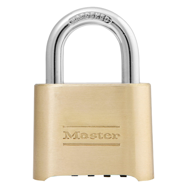 MASTER LOCK 175 Brass Open Shackle Combination Padlock Keyed To Differ Pro - Hardened Steel