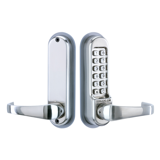 CODELOCKS CL510 Series Digital Lock With Tubular Latch CL515 With Passage Set - Stainless Steel