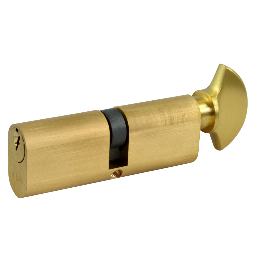 ERA 6-Pin Oval Key & Turn Cylinder 80mm 40/T40 35/10/T35 Keyed To Differ - Polished Brass