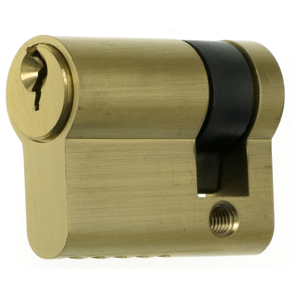 ERA 5-Pin Euro Half Cylinder 40mm 30/10 Keyed To Differ - Polished Brass