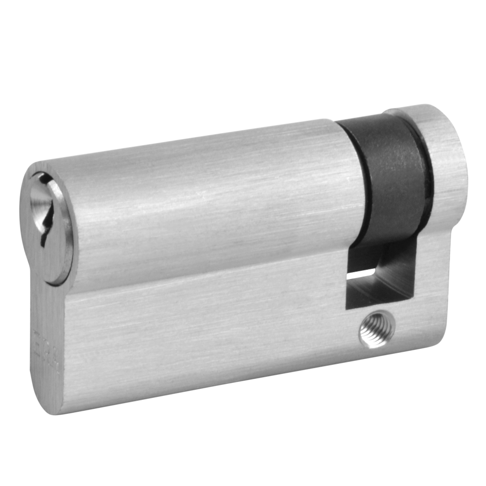 ERA 6-Pin Euro Half Cylinder 55mm 45/10 Keyed To Differ - Satin Chrome