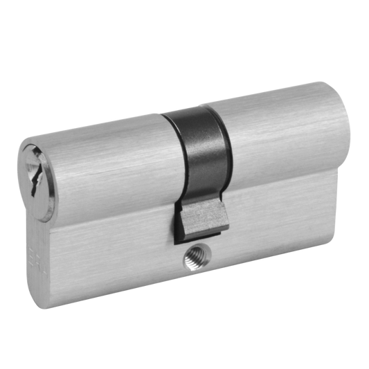 ERA 5-Pin Euro Double Cylinder 60mm 30/30 25/10/25 Keyed To Differ - Satin Chrome