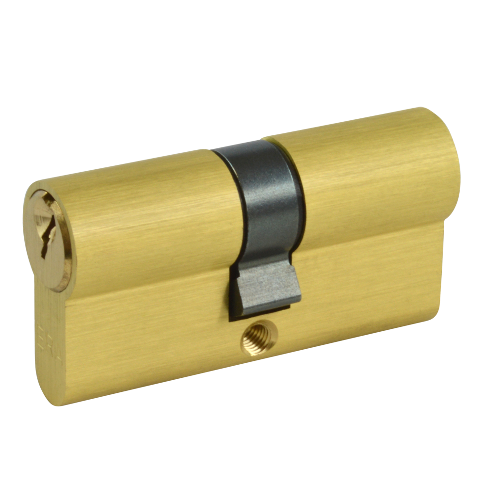 ERA 5-Pin Euro Double Cylinder 60mm 30/30 25/10/25 Keyed To Differ - Polished Brass