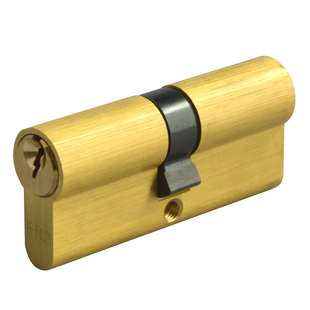 ERA 6-Pin Euro Double Cylinder 70mm 35/35 30/10/30 Keyed To Differ - Polished Brass