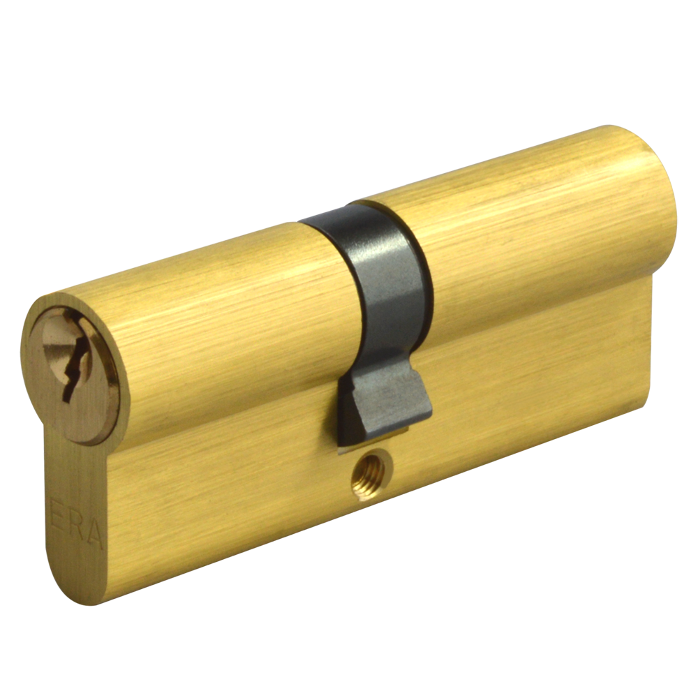 ERA 6-Pin Euro Double Cylinder 85mm 35/50 30/10/45 Keyed To Differ - Polished Brass