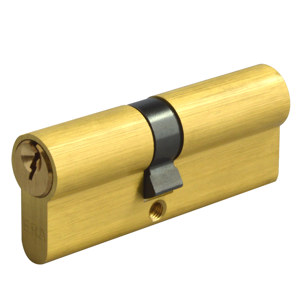 ERA 6-Pin Euro Double Cylinder 90mm 35/55 30/10/50 Keyed To Differ - Polished Brass