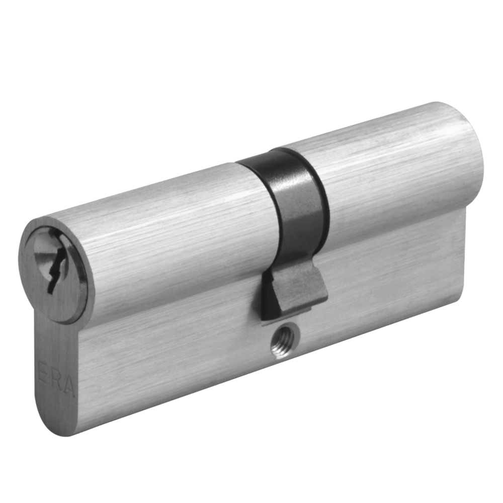 ERA 6-Pin Euro Double Cylinder 80mm 40/40 35/10/35 Keyed To Differ - Satin Chrome
