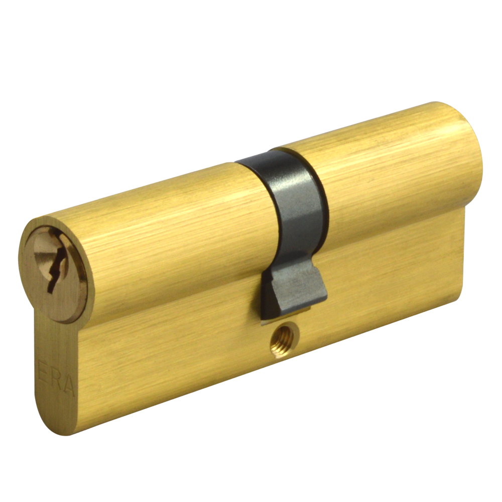 ERA 6-Pin Euro Double Cylinder 80mm 40/40 35/10/35 Keyed To Differ - Polished Brass