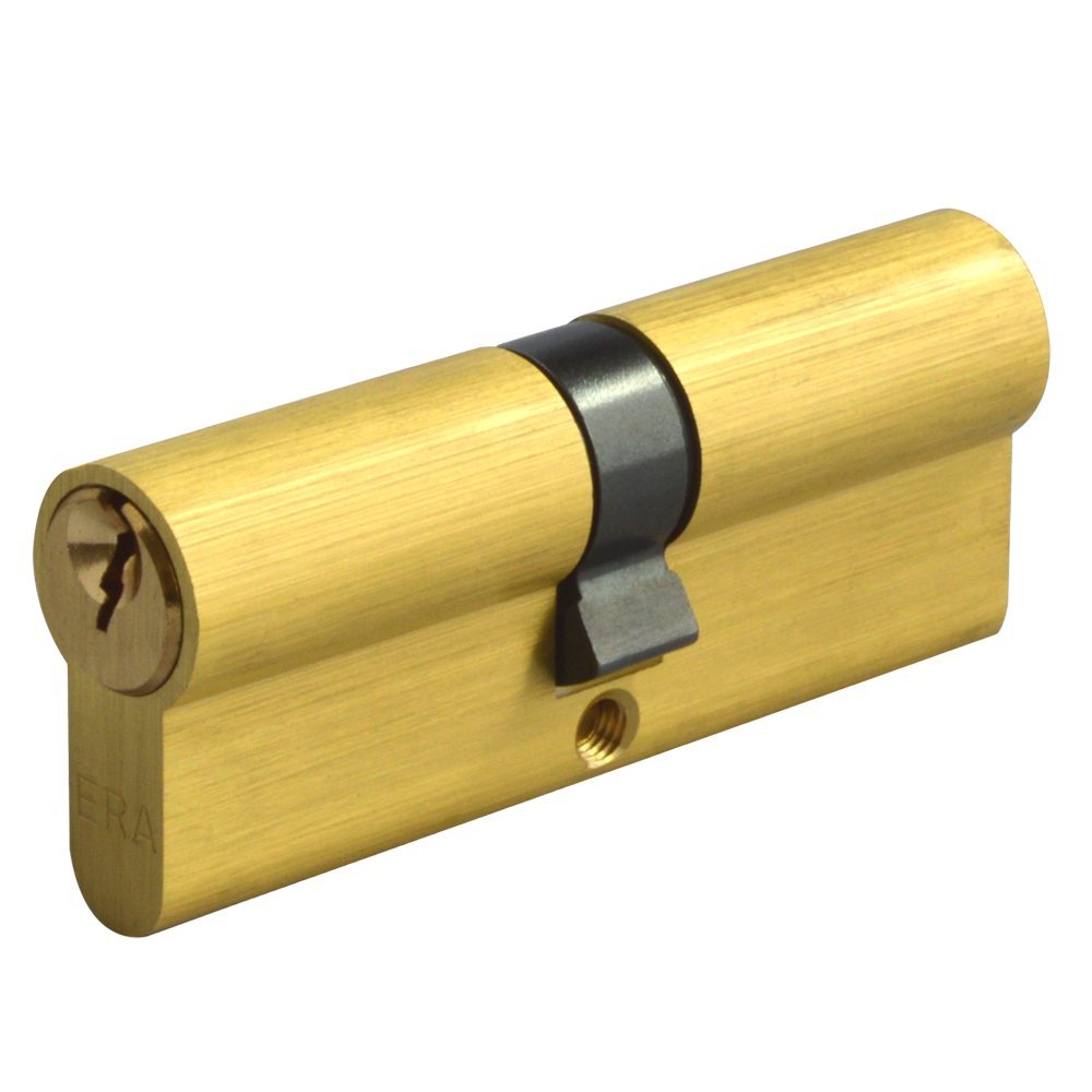 ERA 6-Pin Euro Double Cylinder 85mm 40/45 35/10/40 Keyed To Differ - Polished Brass