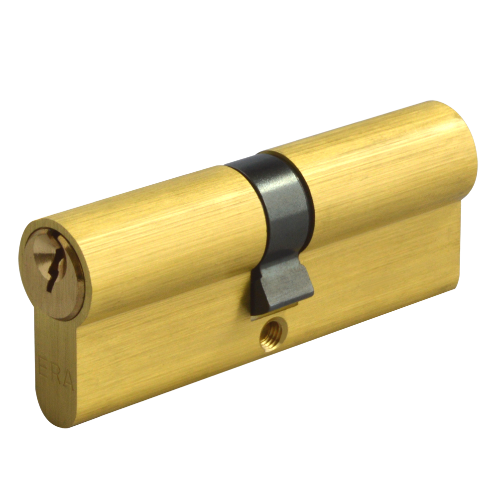 ERA 6-Pin Euro Double Cylinder 90mm 40/50 35/10/45 Keyed To Differ - Polished Brass