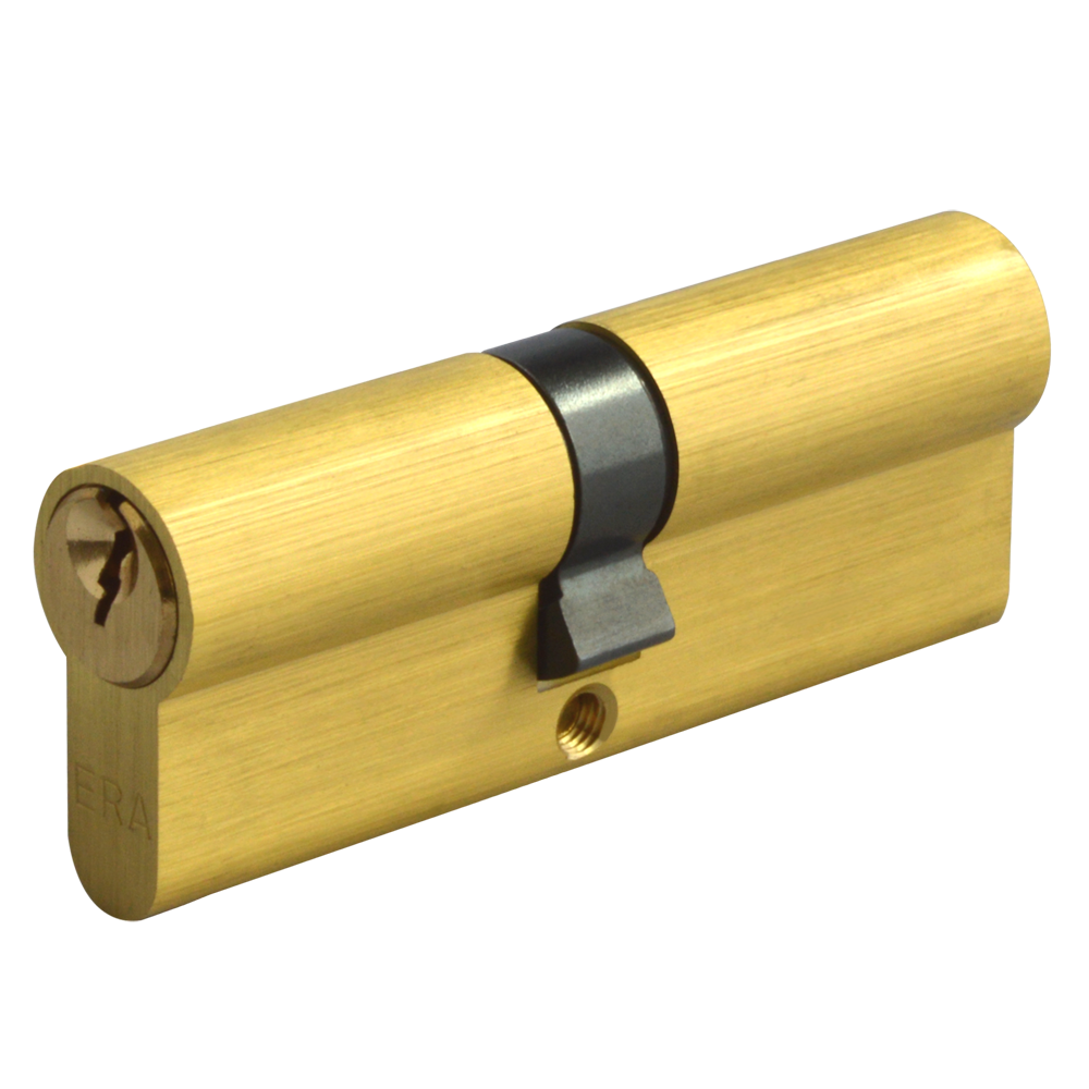 ERA 6-Pin Euro Double Cylinder 95mm 40/55 35/10/50 Keyed To Differ - Polished Brass