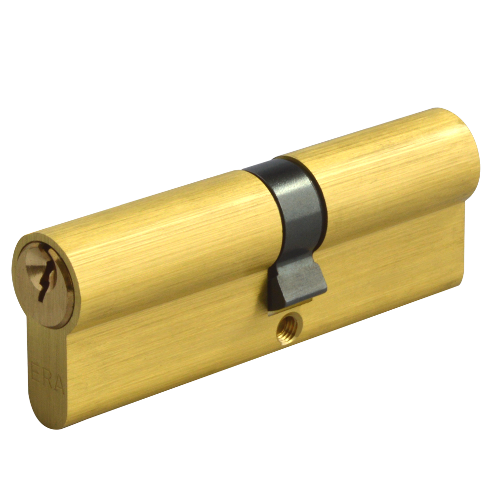 ERA 6-Pin Euro Double Cylinder 100mm 50/50 45/10/45 Keyed To Differ - Polished Brass