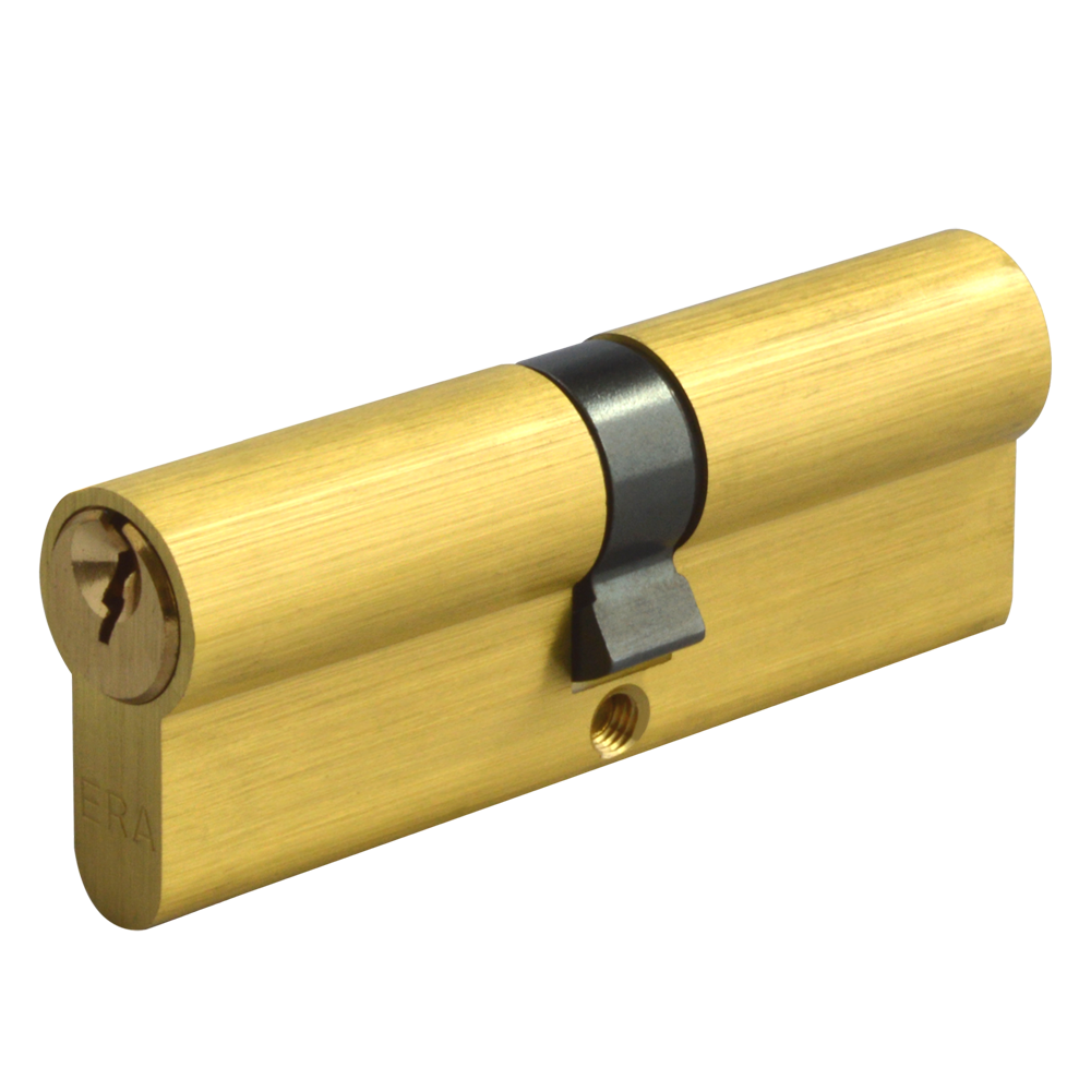 ERA 6-Pin Euro Double Cylinder 95mm 45/50 40/10/45 Keyed To Differ - Polished Brass