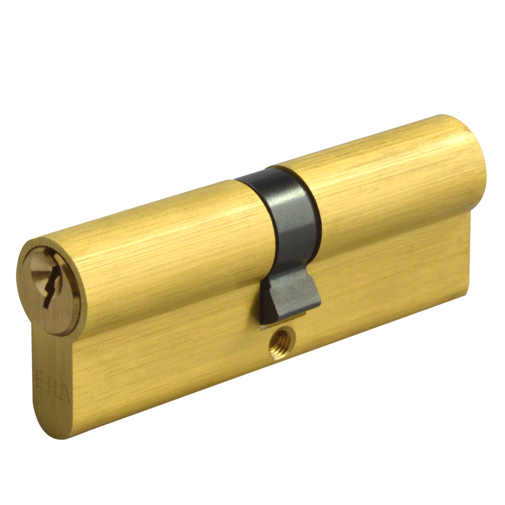 ERA 6-Pin Euro Double Cylinder 100mm 45/55 40/10/50 Keyed To Differ - Polished Brass